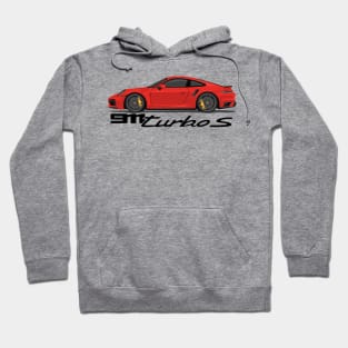 supercar 911 turbo s 992 red Hoodie